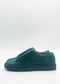 Side view of ML0118 Emerald Green slip-on shoes, handcrafted in Portugal from premium Italian leathers, set against a plain white background.