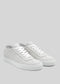 The V5 Light Grey sneakers are premium canvas low-tops with white laces and soles, set against a plain gray background.