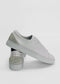 Pair of ML0072 Grey Floater W/ Plaster with a textured leather upper and suede heel accent, ethically made to order using premium Italian leathers, displayed on a plain white background.