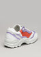 color mix lilac premium leather sneakers landscape with sophisticated silhouette backview