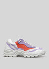 color mix lilac premium leather sneakers landscape with sophisticated silhouette sideview